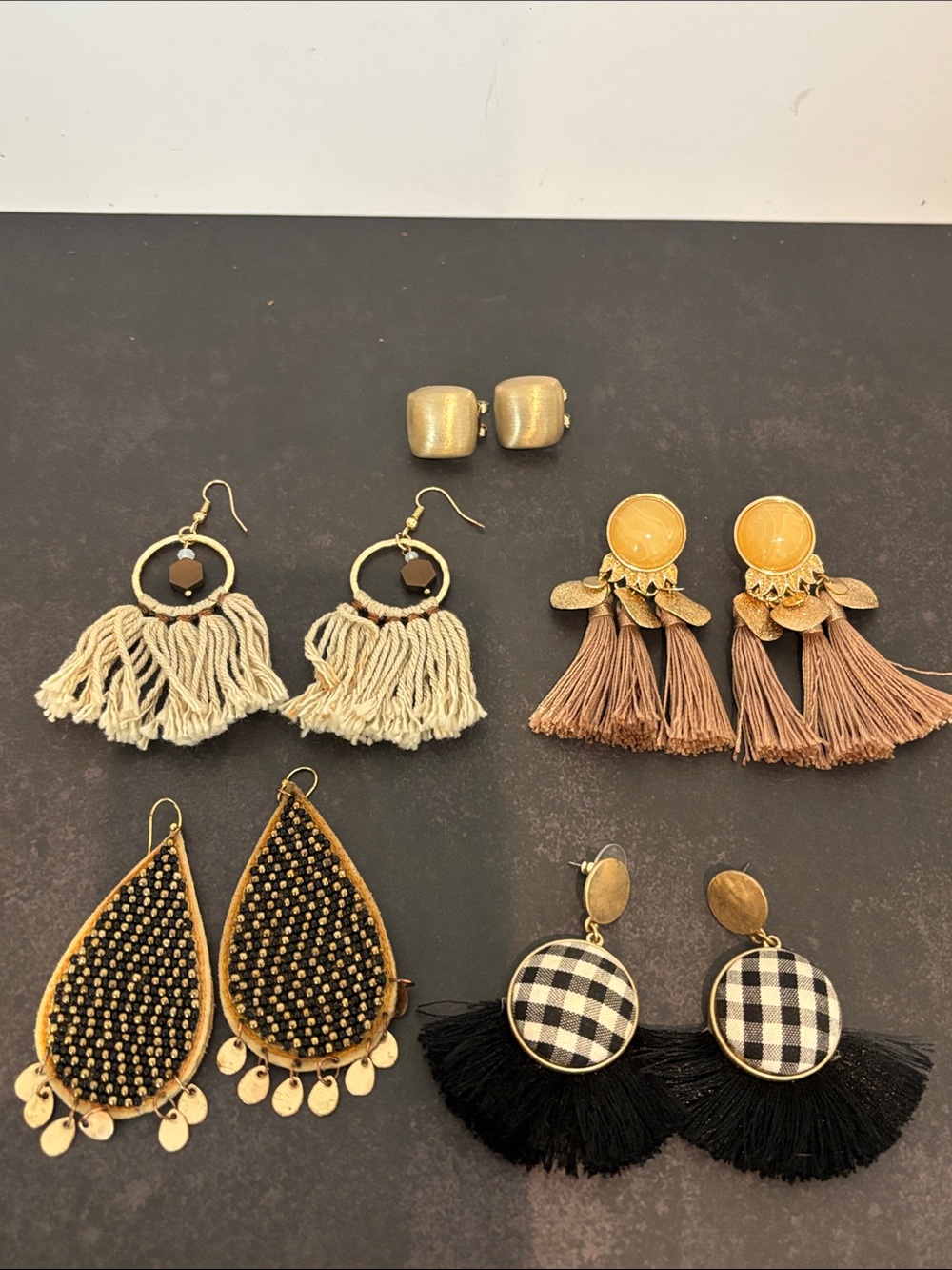 Lot of 5 Bohemian Statement Earrings